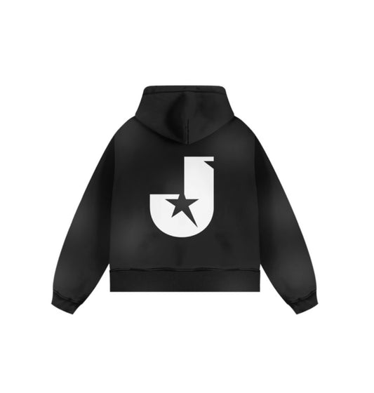 Y2K Distressed Embroidered Acid Wash Hoodie