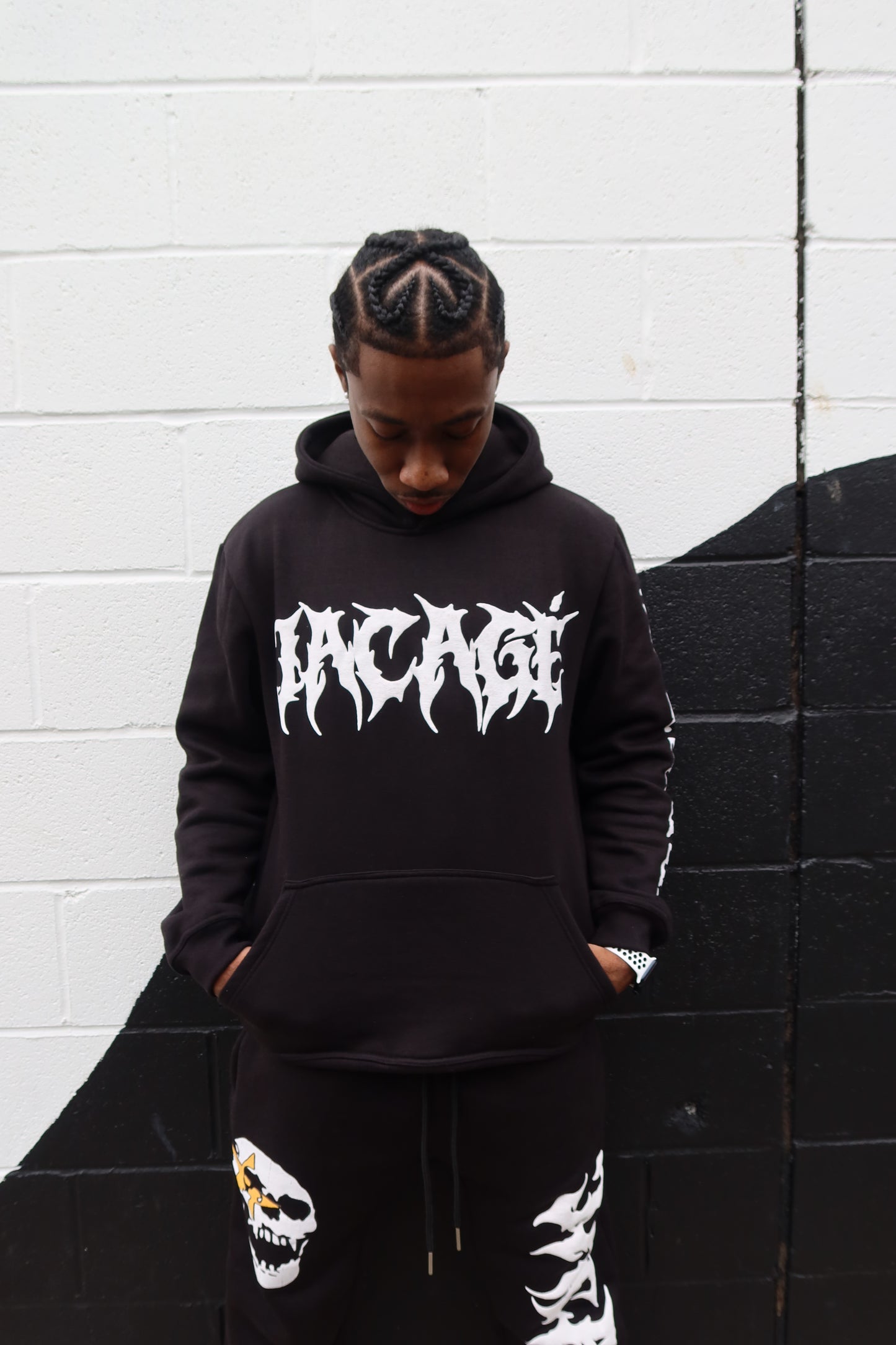 Against The Grain Puff Print Hoodie